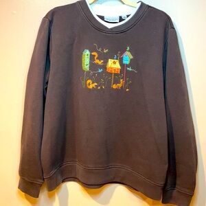 Studio works sport vintage embroidered sweatshirt